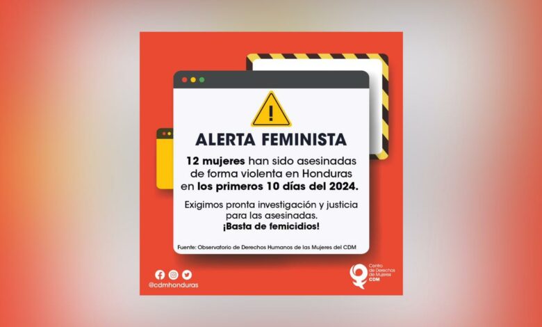 La ONU respalda la "alerta feminista" del CDM ante la preocupante cifra de muertes de mujeres en Honduras