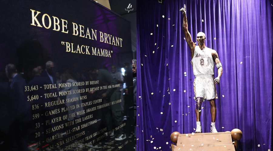 Los Lakers Inauguran Espectacular Estatua En Honor A Kobe Bryant ...