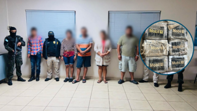 Capturan a cinco personas y les incautan varios kilos de cocaína en Tocoa, Colón
