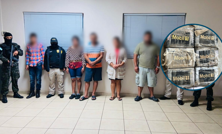 Capturan a cinco personas y les incautan varios kilos de cocaína en Tocoa, Colón