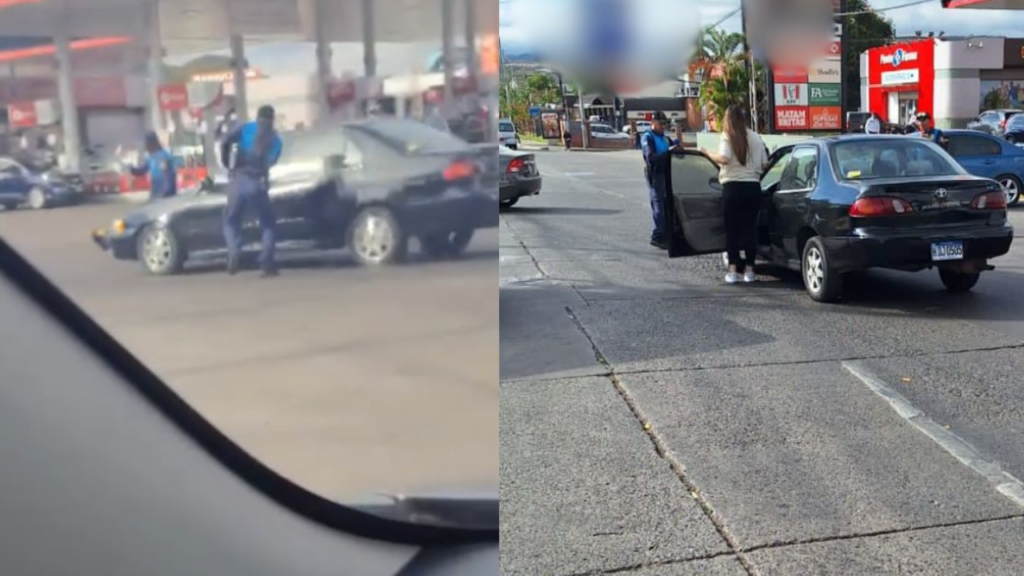Joven atropella a policía municipal en la capital y todo queda registrado en video