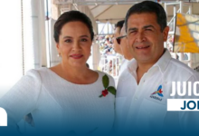 La ex primera dama, Ana García, continúa reiterando que su esposo, el exmandatario Hernández, es inocente. 