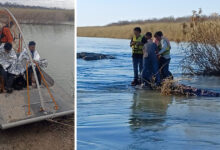 Dos menores y seis adultos fueron rescatados en el río Bravo por autoridades