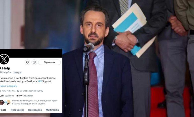 La cuenta de la red social “X” del ministro de la Presidencia, Rodolfo Pastor de María fue hackeada.
