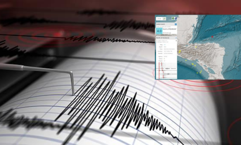 El sismo de magnitud 4.0 en la escala de Richter tuvo lugar a unos 83 kilómetros al noreste de Guanaja, Islas de la Bahía.