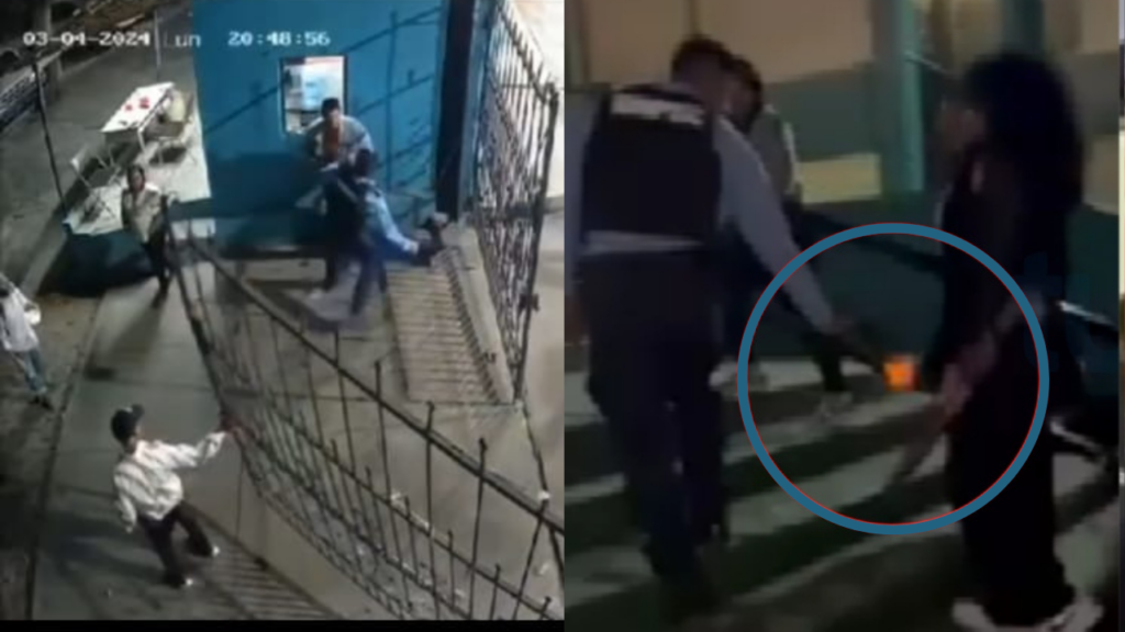 Durante el zafarrancho entre empleados de la Senaf y agentes de la Policía Nacional se registraron hasta disparos.