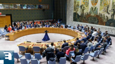 Los miembros del Consejo de Seguridad de las Naciones Unidas votan una resolución sobre Gaza que exige un alto el fuego inmediato durante el mes de Ramadán que conduzca a un alto el fuego permanente y sostenible este 25 marzo 25 de 2024.