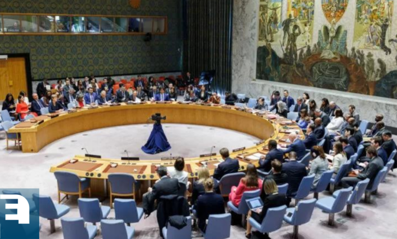 Los miembros del Consejo de Seguridad de las Naciones Unidas votan una resolución sobre Gaza que exige un alto el fuego inmediato durante el mes de Ramadán que conduzca a un alto el fuego permanente y sostenible este 25 marzo 25 de 2024.