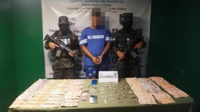 Decomisan más de seis mil lempiras y drogas a ciudadano en Tegucigalpa