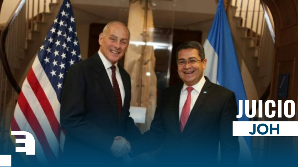El mandatario hondureño Juan Orlando Hernández sostuvo en 2017, una reunión con John Kelly, quien era el Secretario del Departamento de Seguridad Nacional de Estados Unidos.