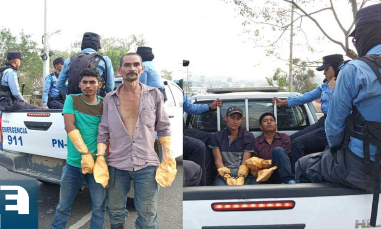 Los cuatro individuos detenidos fueron identificados como Chico Henríquez, Yester Omar García Vásquez, Manuel Antonio Mejía y Darlin Gómez Martínez.