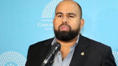 Rafael Sarmiento, jefe de la bancada del Partido Libertad y Refundación (Libre).
