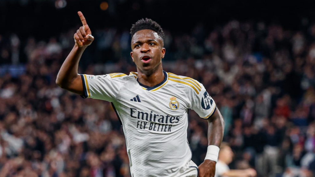 El brasileño Vinicius Jr. abrió el marcador en el Estadio Santiago Bernabéu.