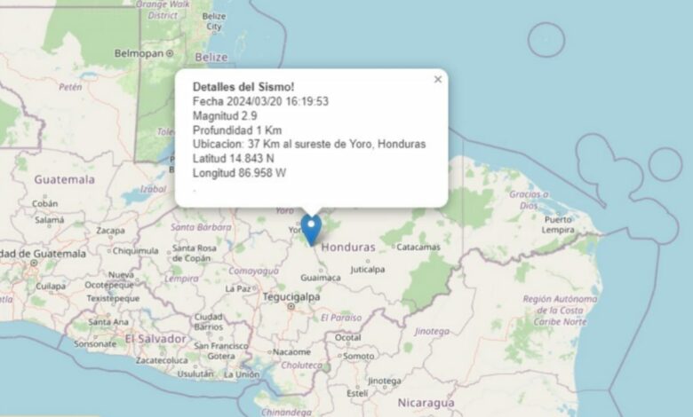 Tercer sismo de la semana se registró este miércoles en Honduras