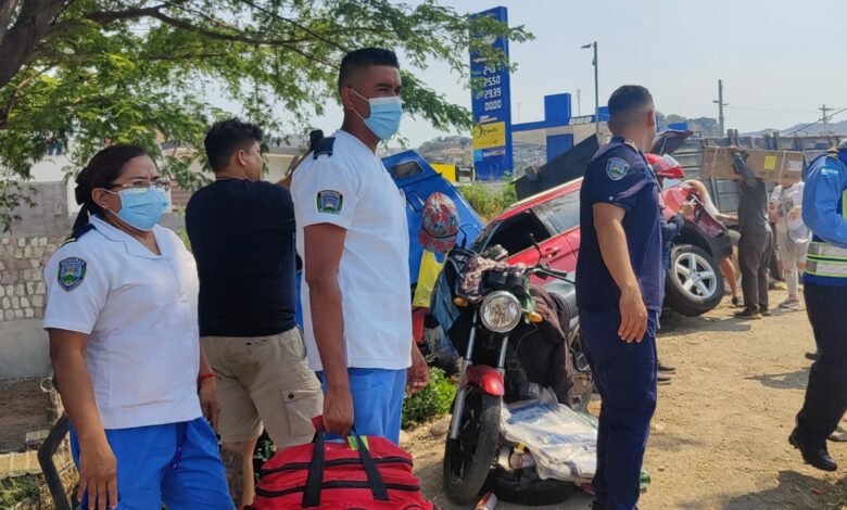 Personal médico de Sanidad Policial atendió a heridos en accidente vial al sur de la capital