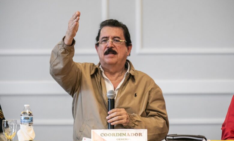 "Manuel Zelaya convoca a movilización nacional en apoyo a la clase trabajadora para el 1 de mayo"