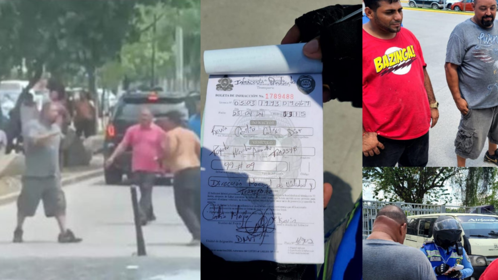 Los conductores fueron sancionados tras pelea que interrumpió el tráfico en San Pedro Sula.