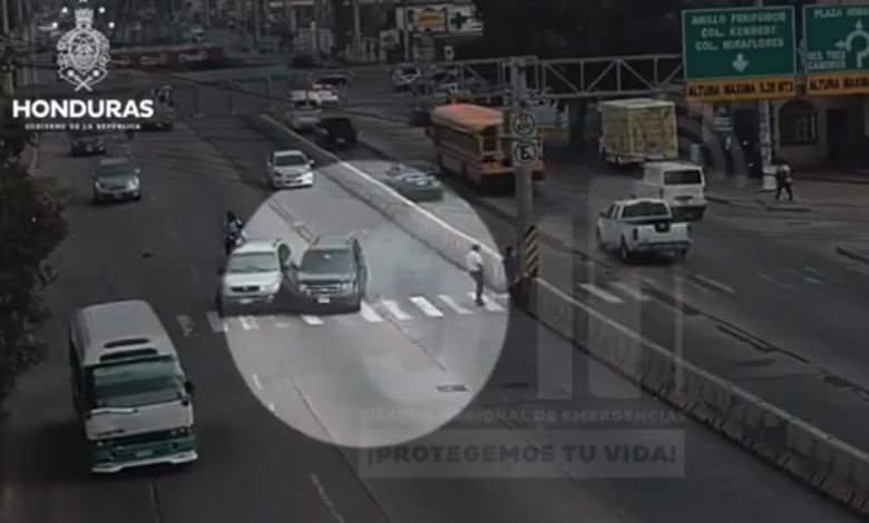 Cámaras del 911 captan accidente vial en la capital: conductor se da a la fuga (VIDEO)