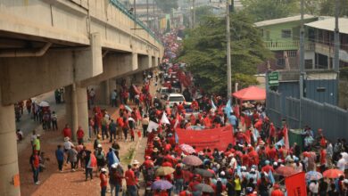 Clase trabajadora de Honduras marcha por mejores condiciones laborales y sociales