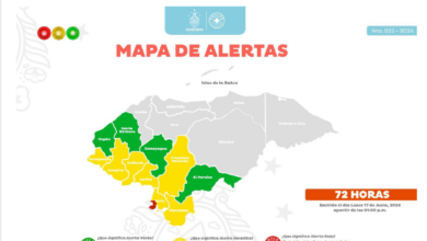 Copeco mantiene alerta roja en Alianza, Valle, debido a fuertes lluvias