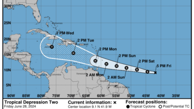 Depresión tropical en el Atlántico podría ser primer huracán de la temporada