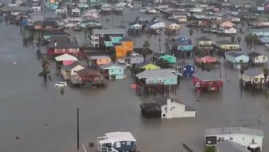 Inundaciones en Texas antes de la llegada de la tormenta Alberto