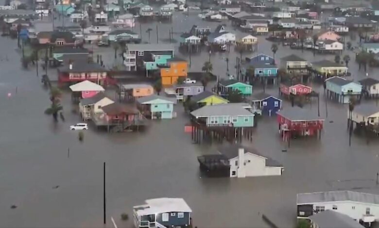 Inundaciones en Texas antes de la llegada de la tormenta Alberto