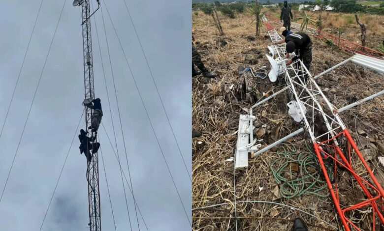 Desmantelan torre de 160 pies que proveía internet al penal de Támara