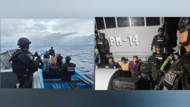 Marina de El Salvador intercepta embarcación con 750 kilos de cocaína