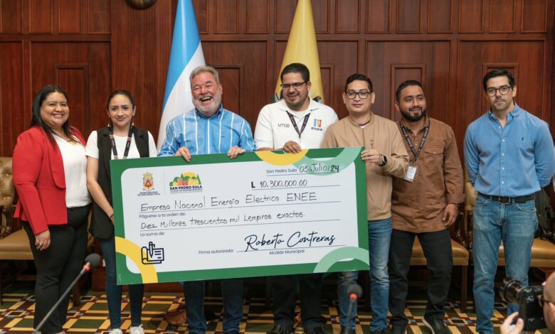 Municipalidad de San Pedro Sula llega a un acuerdo de pago con la ENEE