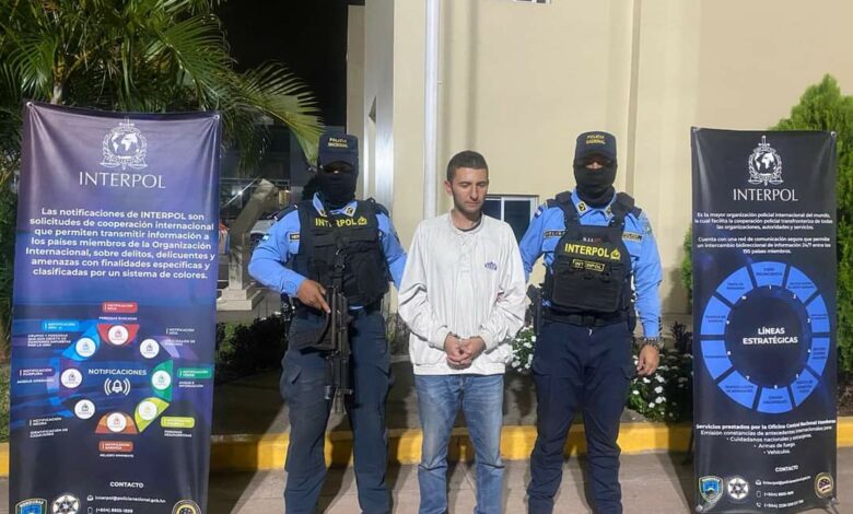 Interpol Honduras captura a colombiano con notificación roja internacional