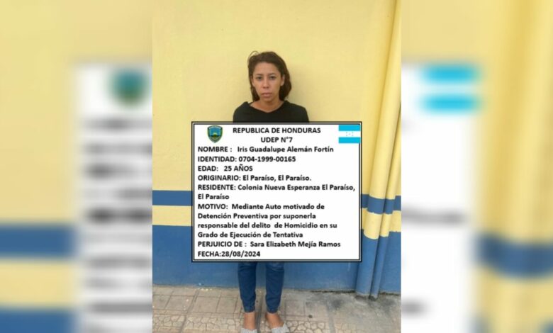 Detención judicial a mujer que propinó golpiza a otra en El Paraíso