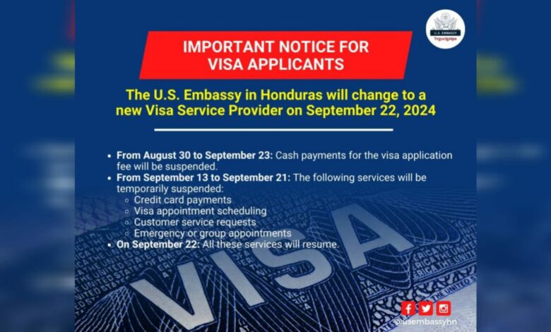 Suspendido temporalmente el pago de solicitud de visa de EE.UU.