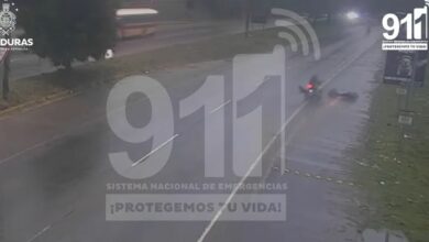 Cámaras del 911 captan accidente de tránsito entre motocicletas en Choloma