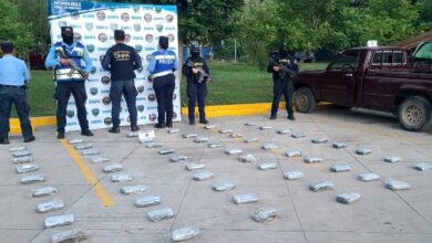 Policía Nacional decomisa 62 paquetes de droga en Comayagua