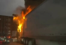 Rastra se incendia en pleno trafico en SPS (VIDEO)