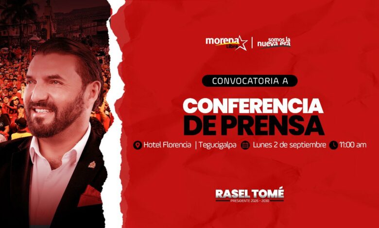 Rasel Tome anuncia conferencia de prensa para abordar la crisis en el Partido Libre