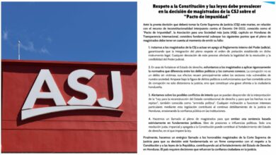 ASJ solicita a la CSJ fallar en apego a la ley y rechazar el "Pacto de Impunidad"