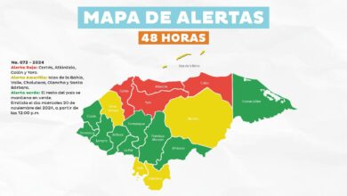 Alerta roja en cuatro departamentos de Honduras ante el ingreso de un frente frío