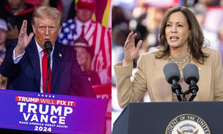 Harris y Trump intensifican sus campañas en estados clave a dos días de las elecciones