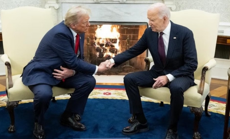 Biden y Trump se encuentran en la Casa Blanca para iniciar la transición de poder