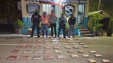 Arrestan a dos nicaragüenses con 50 kilos de clorhidrato de cocaína en Copán