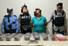 Capturan a mujer con marihuana valorada en más de 50 mil lempiras en El Paraíso