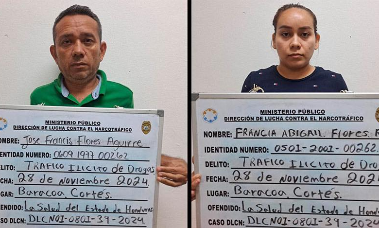 Padre e hija enfrentan audiencia inicial por acusaciones de narcotráfico en Cortés