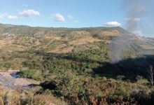 Helicóptero cae en la colonia Cerro Grande de Tegucigalpa