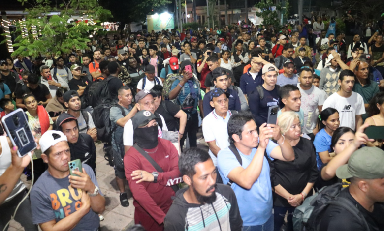 Primera caravana migrante de 2025 parte de la frontera sur de México rumbo a EE.UU.