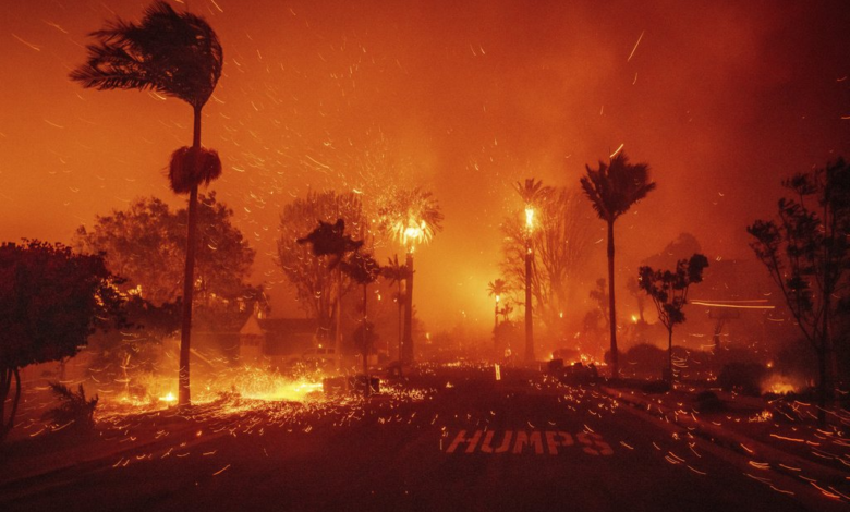 Incendio forestal y tormenta de viento ponen en alerta a California