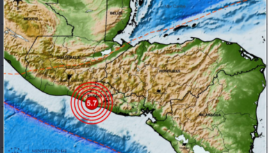 Sismo de magnitud 5.7 provoca alarma en El Salvador