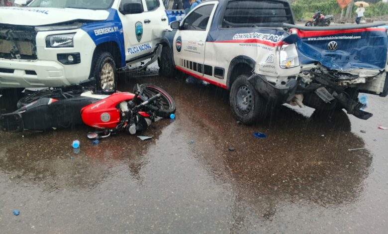 Accidente múltiple en puente nuevo de Villanueva, Cortés deja varios lesionados